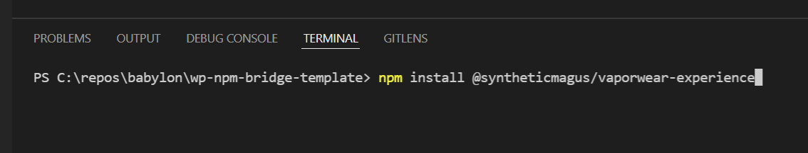 npm install