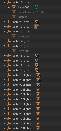 lanterns in blender